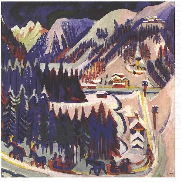 Ernst Ludwig Kirchner Sertigtal oil painting picture